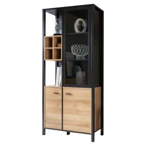 ΒΙΤΡΙΝΑ ΡΑΦΙΕΡΑ HAWK WW8819 ΜΑΥΡΟ ΦΥΣΙΚΟ 86,3x40,2x193,9 εκ.