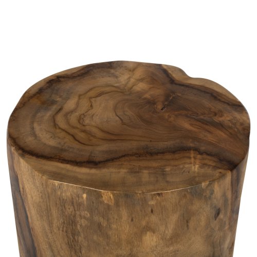 3-BEIN-HOCKER MASSIVES TEAK NATURFARBE Φ30x40Hcm