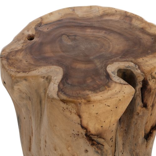 STUMP BEISTELLTISCH STAMM AUS MASSIVEM TEAK NATURAL Φ30-35X45