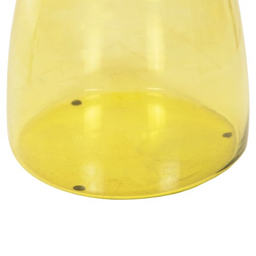 BEISTELLTISCH RANE HELLGRÜNES GLAS, METALLPLATTE IN GOLD, Φ36x47Hcm
