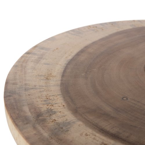 BEISTELLTISCH RUND MASSIVES SUARHOLZ IN NATÜRLICHER FARBE Φ38,5x51,5Hcm