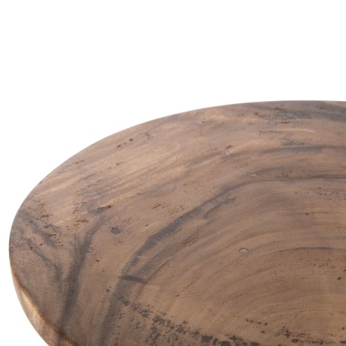 BEISTELLTISCH RUND MASSIVES SUARHOLZ IN NATÜRLICHER FARBE Φ39,5x40Hcm