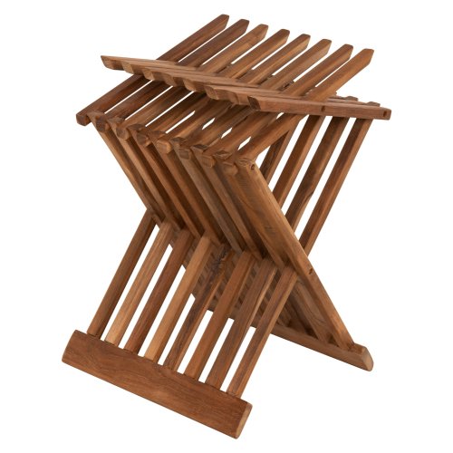 SIDE TABLE FOLDABLE MADE OF TEAK WOOD IN NATURAL COLOR 40x33x45cm