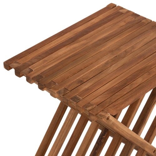SIDE TABLE FOLDABLE MADE OF TEAK WOOD IN NATURAL COLOR 40x33x45cm