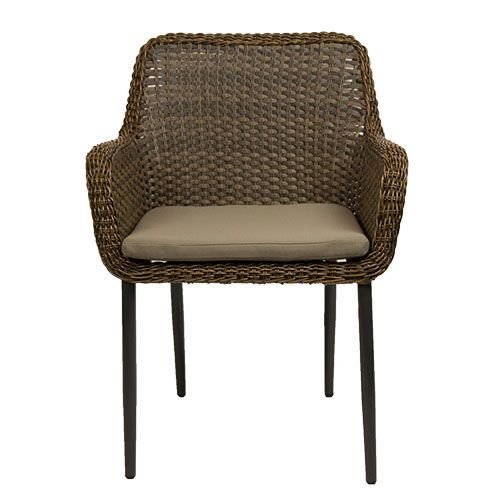 Outdoor Sessel "Catch" aus Aluminium Geflecht in Dark Mood braun