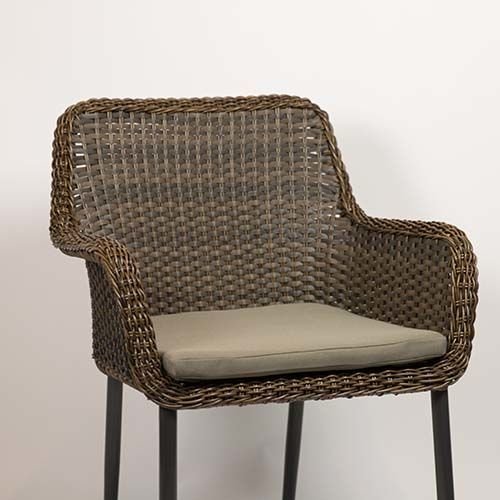 Outdoor Sessel "Catch" aus Aluminium Geflecht in Dark Mood braun