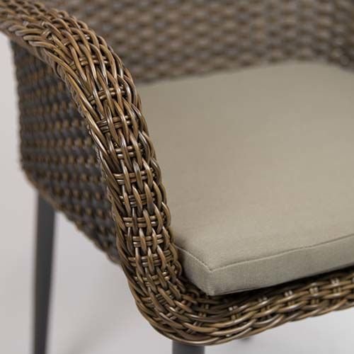 Outdoor Sessel "Catch" aus Aluminium Geflecht in Dark Mood braun