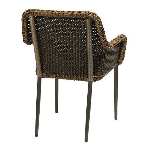 Outdoor Sessel "Catch" aus Aluminium Geflecht in Dark Mood braun