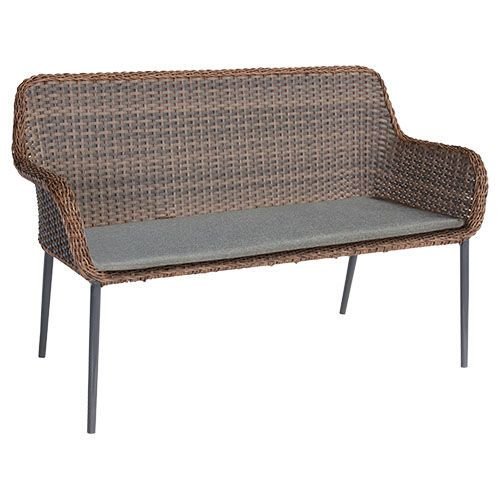 Outdoor Bank "Catch" aus Aluminium Geflecht in Dark Mood braun