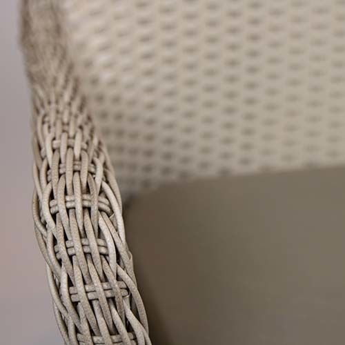 Outdoor Bank "Catch" aus Aluminium Geflecht in Light Mood hellbeige