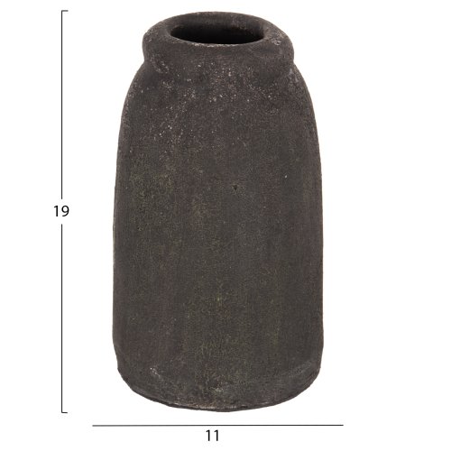 DECOR VASES 3PCS TERRACOTTA FOSSIL GREY