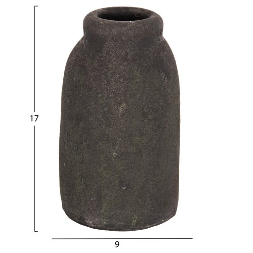 DECOR VASES 3PCS TERRACOTTA FOSSIL GREY