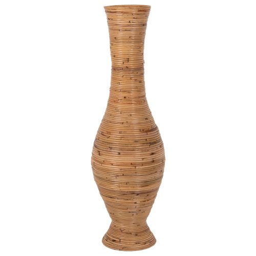 DECORATIVE FLOOR VASE RATTAN IN NATURAL COLOR Φ30x100Hcm