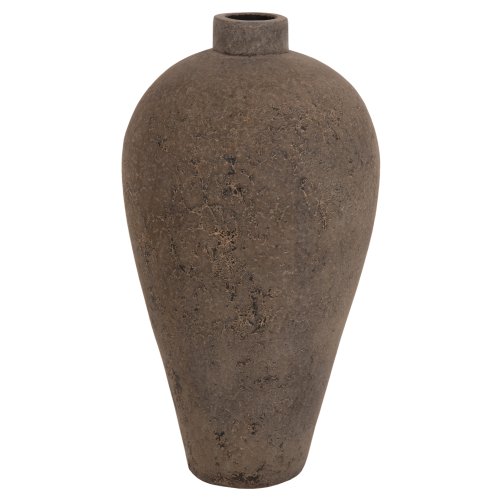 DEKORATIVE BODENVASE ZATI TERRAKOTTA IN GRAUER FARBE Φ40x80Hcm