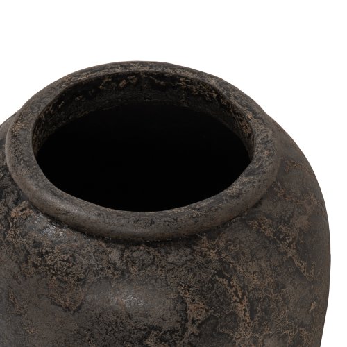 DEKORATIVE BODENVASE SPARTA TERRAKOTA IN SCHWARZER FARBE Φ47x69Hcm