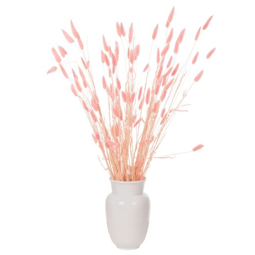 DEKORATIVER GETROCKNETER STRAUSS KANINCHENSCHWANZ-ROSA 75cm