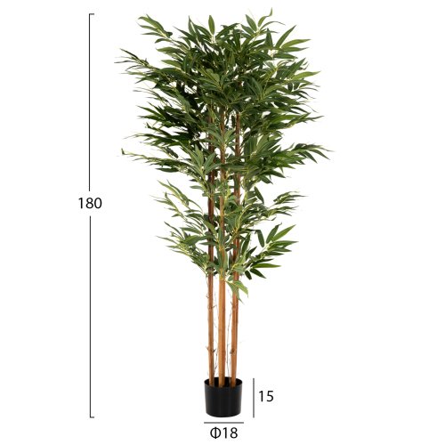 DEKORATIVE SYNTHETISCHE PFLANZE IM TOPF BAMBUSBAUM 180cm