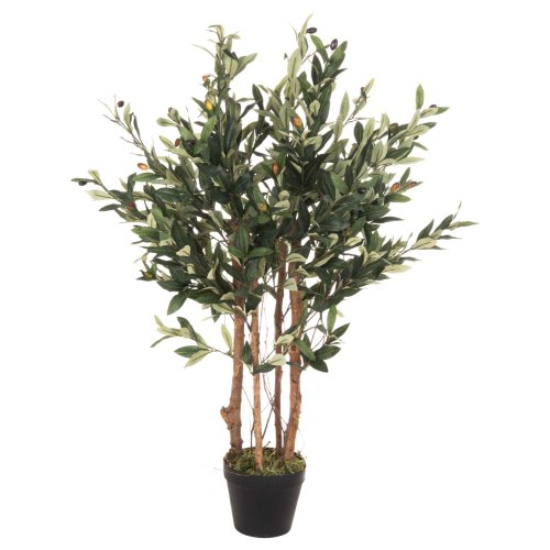DEKORATIVE SYNTHETISCHE PFLANZE OLIVENBAUM IM TOPF 96cm