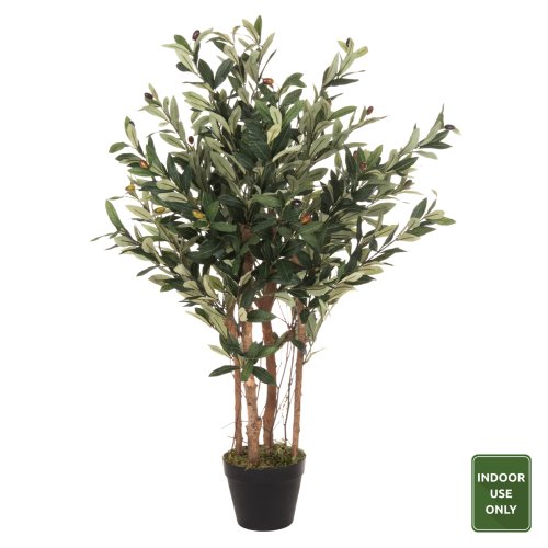DEKORATIVE SYNTHETISCHE PFLANZE OLIVENBAUM IM TOPF 96cm