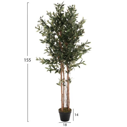 DEKORATIVE SYNTHETISCHE PFLANZE OLIVE IM TOPF 155 cm