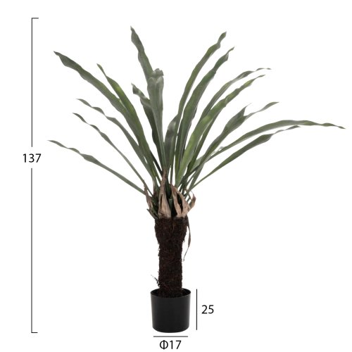 DEKORATIVE SYNTHETISCHE PFLANZE EINFACH (BLATT ODER FEDER) IM TOPF 137 cm