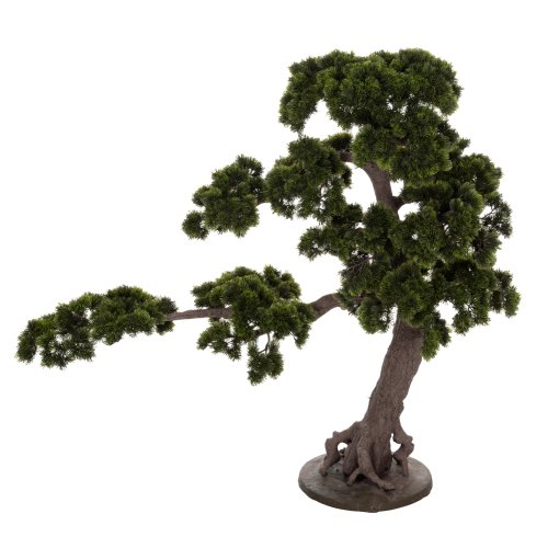 DEKORATIVE SYNTHETISCHE PFLANZE IM TOPF SCHÖNER KIEFERBAUM (BONSAI) 55x130x114Hcm