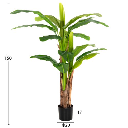 DEKORATIVE SYNTHETISCHE PFLANZE BANΑΝΑ-BAUM IM TOPF 150 cm