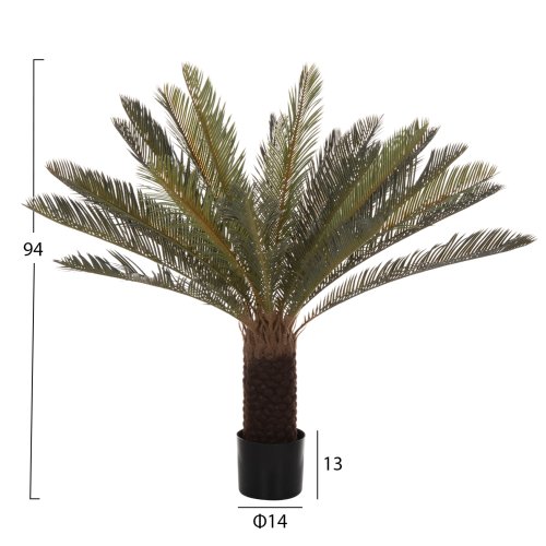 DECORATIVE SYNTHETIC PLANT SPIKE-LEAF PALM TREE IN POT 94 cm