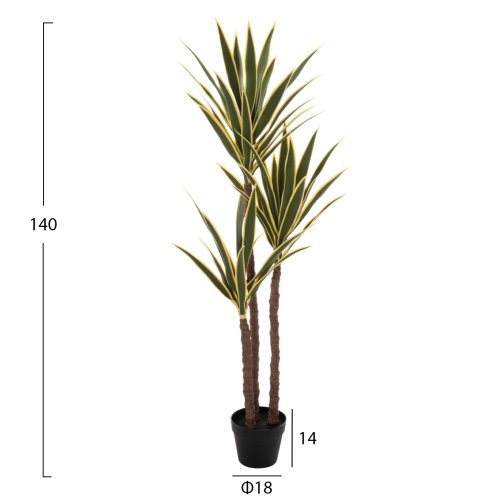 DEKORATIVE SYNTHETISCHE PFLANZE PALME IM TOPF 140 cm