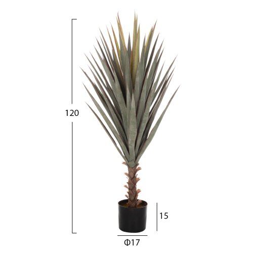 DECORATIVE SYNTHETIC PLANT IN POT SISAL AGAVE 120Hcm