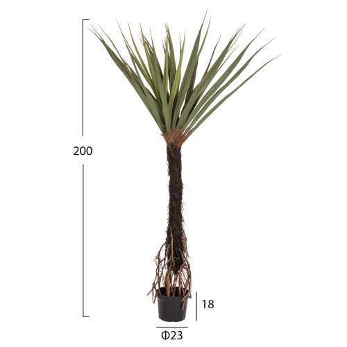 DEKORATIVE SYNTHETISCHE PFLANZE SISALBAUM IM TOPF 200 cm