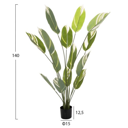 DEKORATIVE SYNTHETISCHE PFLANZE IM TOPF CALATHEA 140Hcm