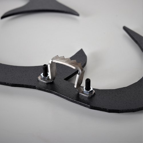 Wand Dekoration 100% Metall Schwarz Weltkarte 60Χ120cm