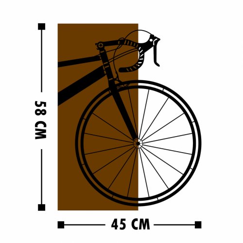 Wand Dekoration aus Holz mit Metallfahrrad 45Χ58cm
