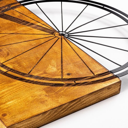 Wand Dekoration aus Holz mit Metallfahrrad 45Χ58cm