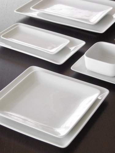 Flacher Rechteckiger Teller "Lukanda Edge" 27x16cm 6 Set