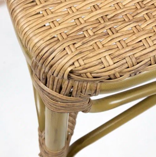 "Mende" aluminum chair in natural bamboo look