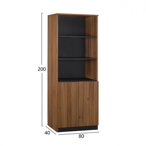 PROFESSIONELLE BÜROBIBLIOTHEK SUPREME 80x40x200Y cm.
