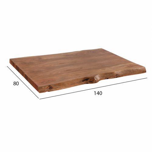 TISCHPLATTE AUS MASSIVEM AKAZIENHOLZ 140x80x4cm WW8465.11