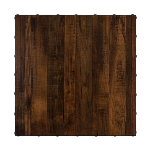 Melamin 32 mm Tischplatten mit Bronze Applikationen günstig kaufen | Tischplatte in "Wallnuss" 80x80 cm