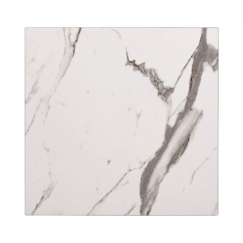 HPL Tischplatte weißer Marmor 80X80cm