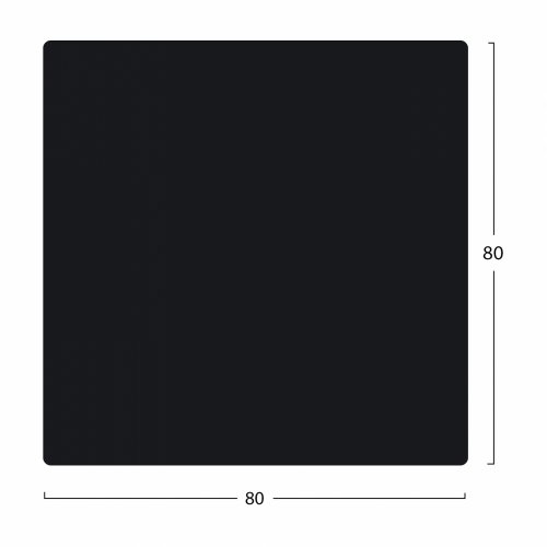 HPL TISCHPLATTE IN SCHWARZ 80x80cm DICKE 12mm