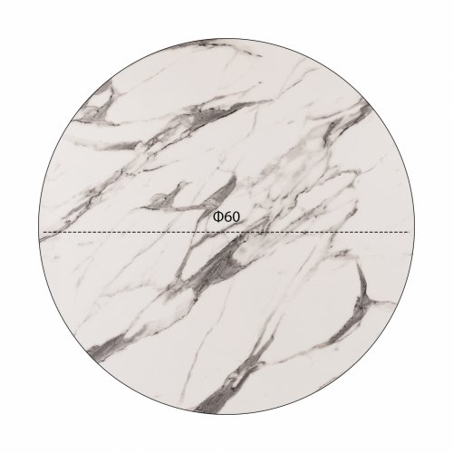 ΕΠΙΦΑΝΕΙΑ ΤΡΑΠΕΖΙΟΥ HPL MARBLE WHITE-GREY Φ60 εκ. ΠΑΧΟΥΣ 12mm