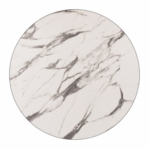ΕΠΙΦΑΝΕΙΑ ΤΡΑΠΕΖΙΟΥ HPL MARBLE WHITE-GREY Φ60 εκ. ΠΑΧΟΥΣ 12mm