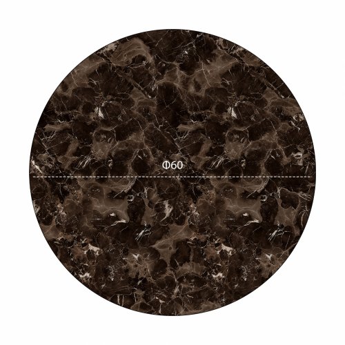 HPL TISCHPLATTE MARMOR BRAUN Φ60 cm, DICKE 12mm