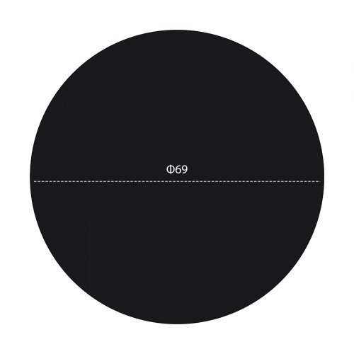 HPL TISCHPLATTE IN SCHWARZ Φ60 cm DICKE 12mm