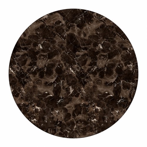 HPL TISCHPLATTE MARMOR BRAUN Φ69 cm, DICKE 12mm