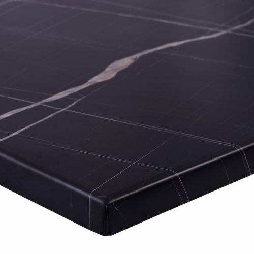 Tischplatte Schwarzer Marmor Werzalit 70X70 35 mm Stärke