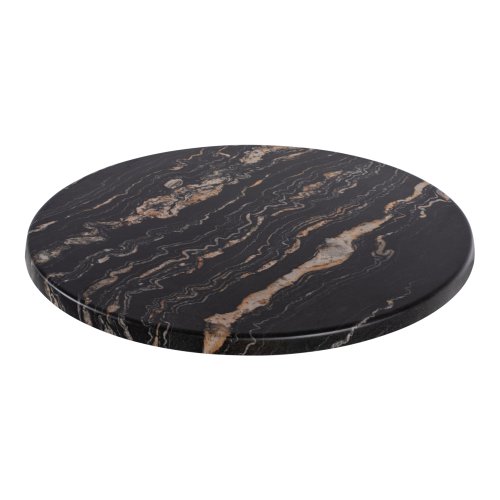 TABLETOP ROUND 5787 WERZALIT Φ60 BLACK GOLD MARBLE