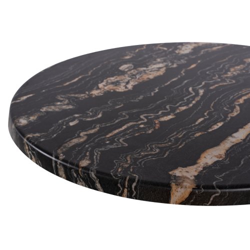 TABLETOP ROUND 5787 WERZALIT Φ60 BLACK GOLD MARBLE